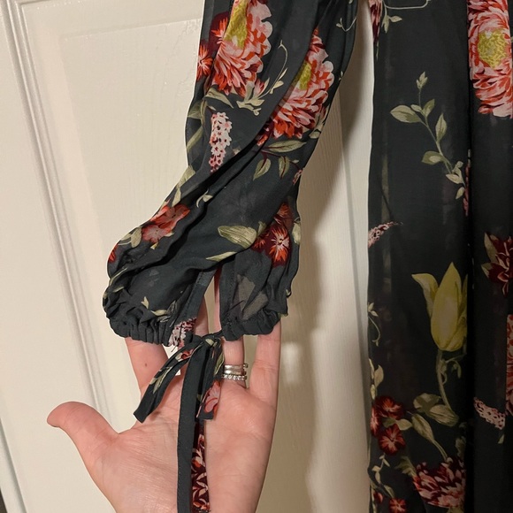 SOLD Anthropologie Fall Floral Maxi Dress XL - Picture 5 of 5